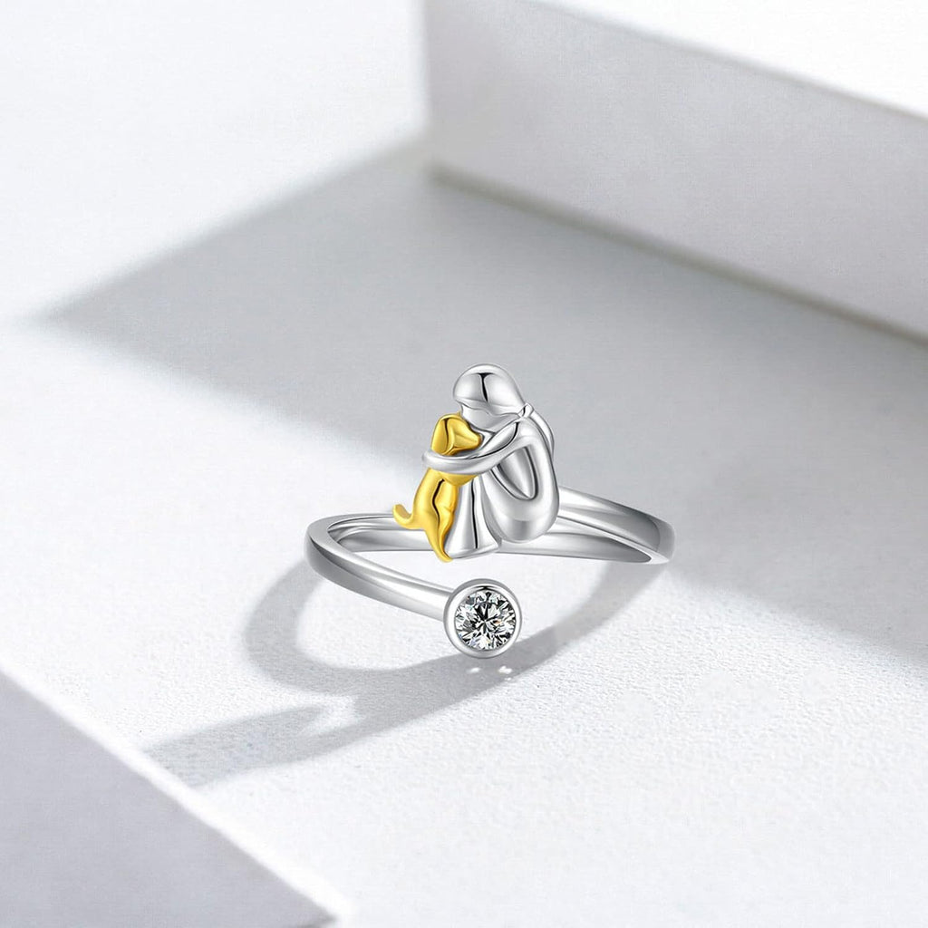 Anello in Argento Sterling 925 con Zirconia – Regolabile e Fatto a Mano