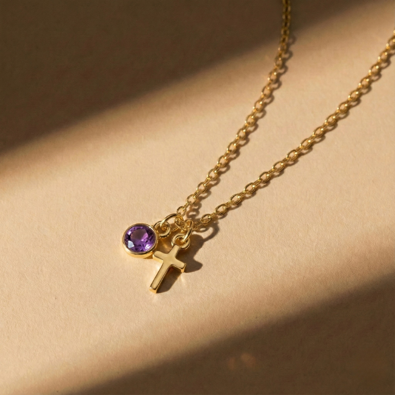 Serafina™ - Collana a Croce con Pietra Nascosta