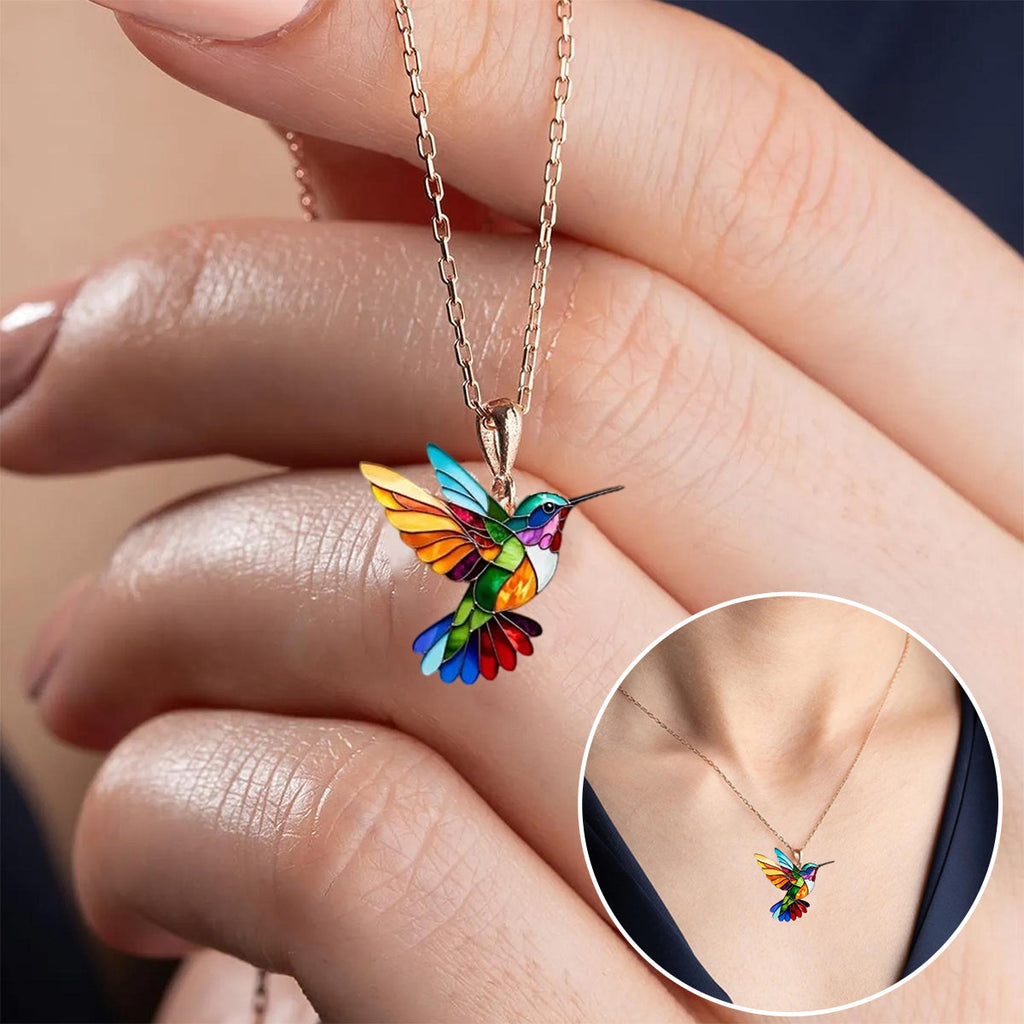 Bellissima Collana a Forma di Colibrì con Orecchini Bonus – Offerta a Tempo Limitato