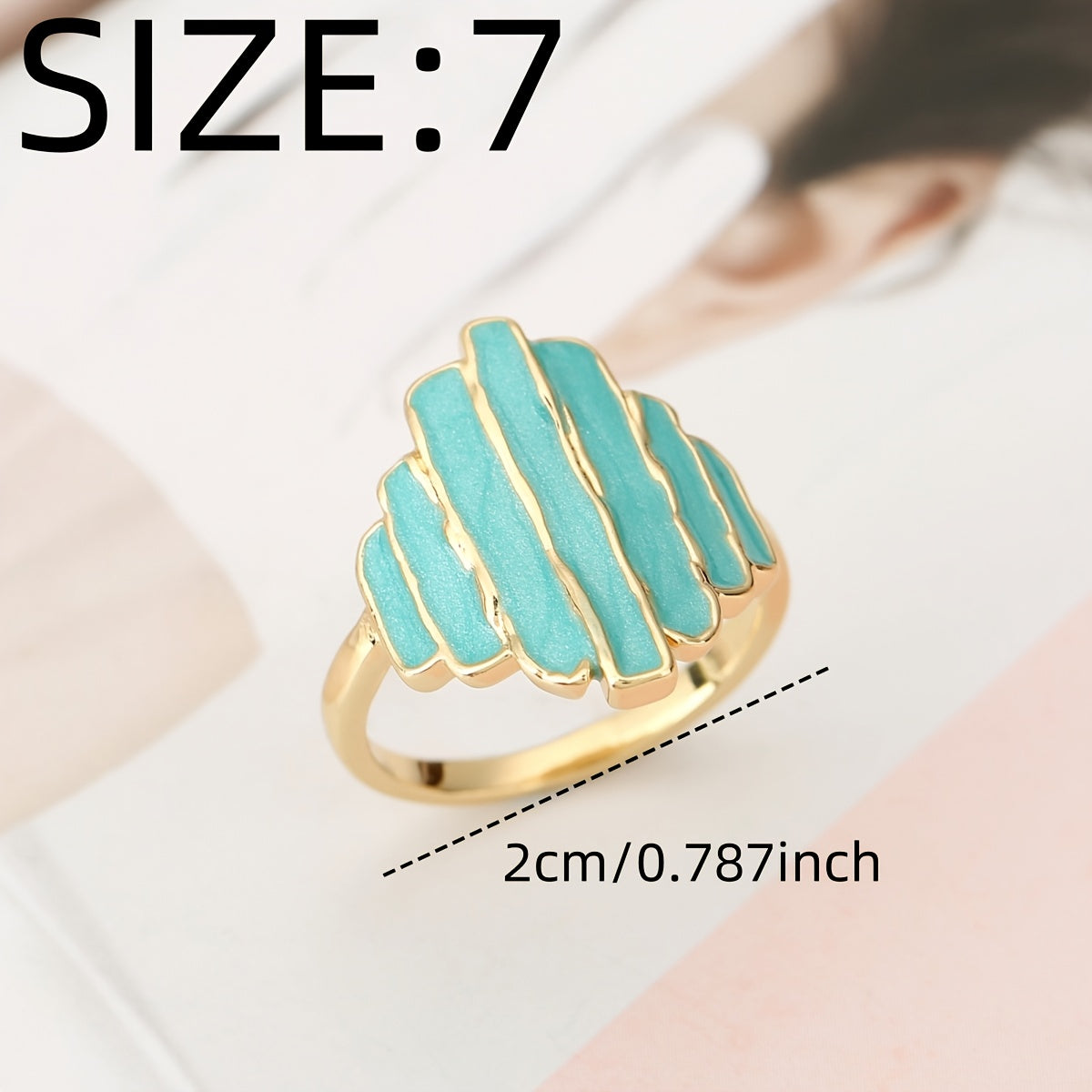 Anello Dipinto Verde Menta Bohemien