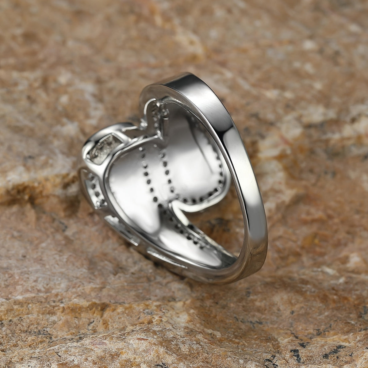 Anello Vintage Boho in Pietra Opale Bianca