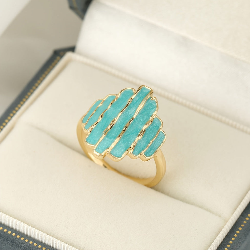Anello Dipinto Verde Menta Bohemien