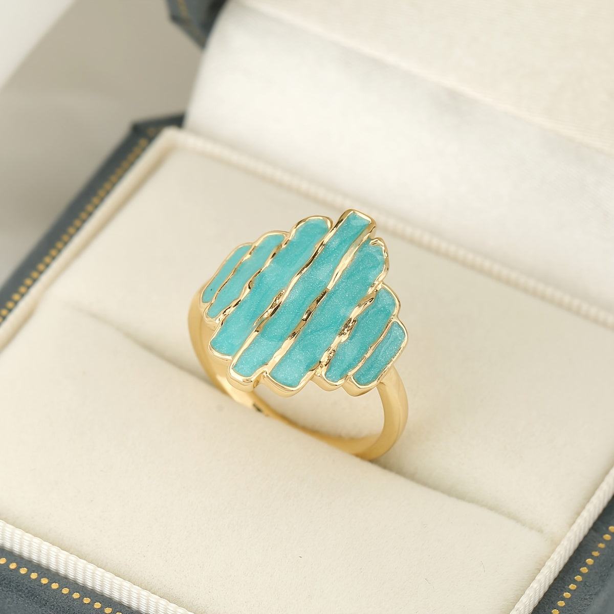 Anello Dipinto Verde Menta Bohemien