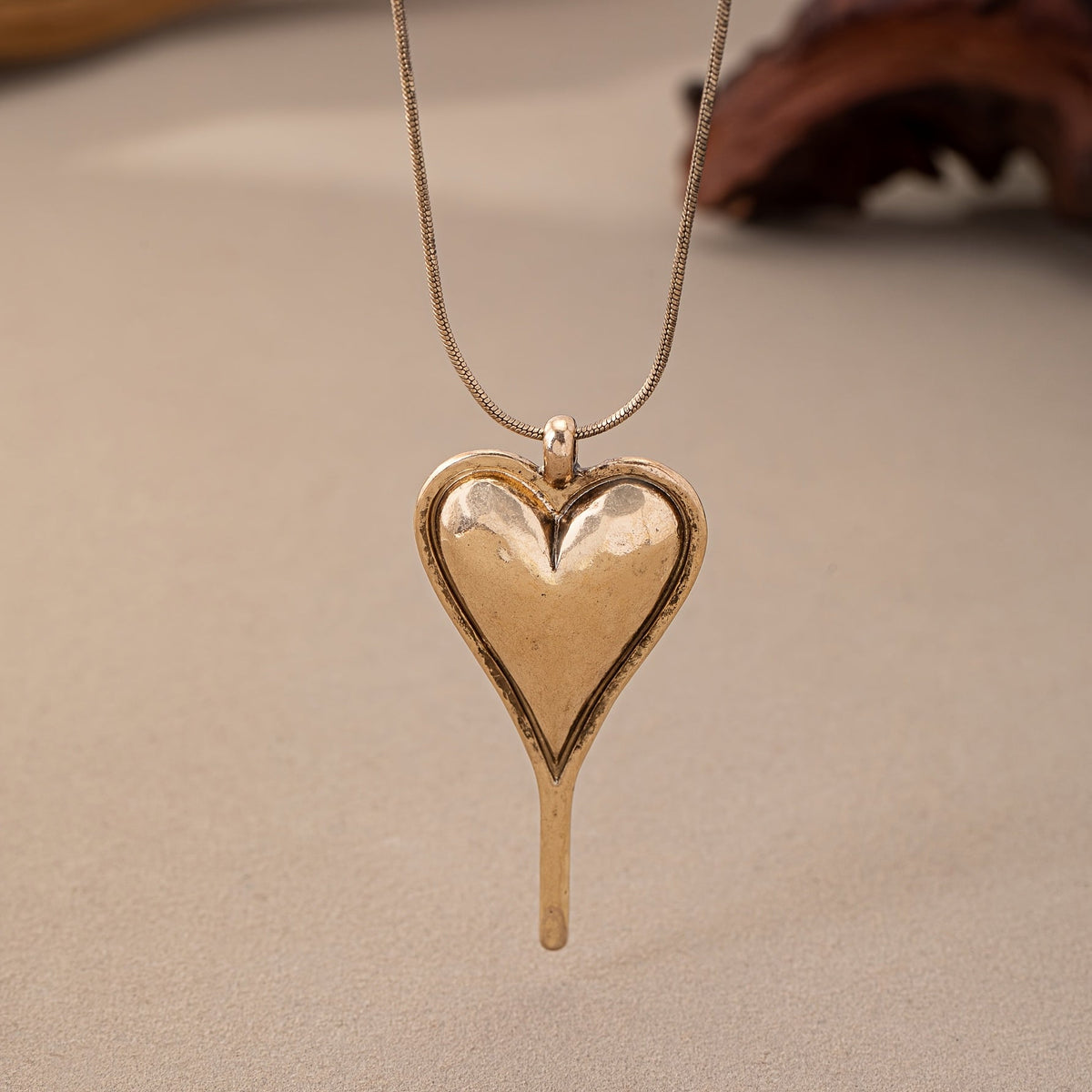 Collana con Pendente a Cuore Minimalista Bohemien