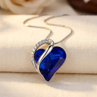 Delavina™ - Collana in Argento con Ciondolo a Cuore in Zaffiro