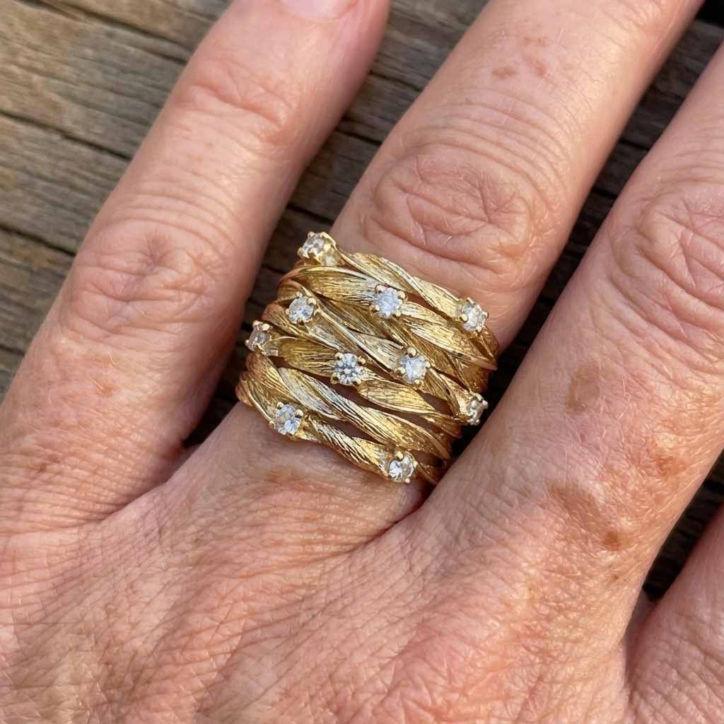 Anello Boho Vintage in Oro
