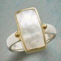 Anello in Pietra di Luna Geometrico Boho