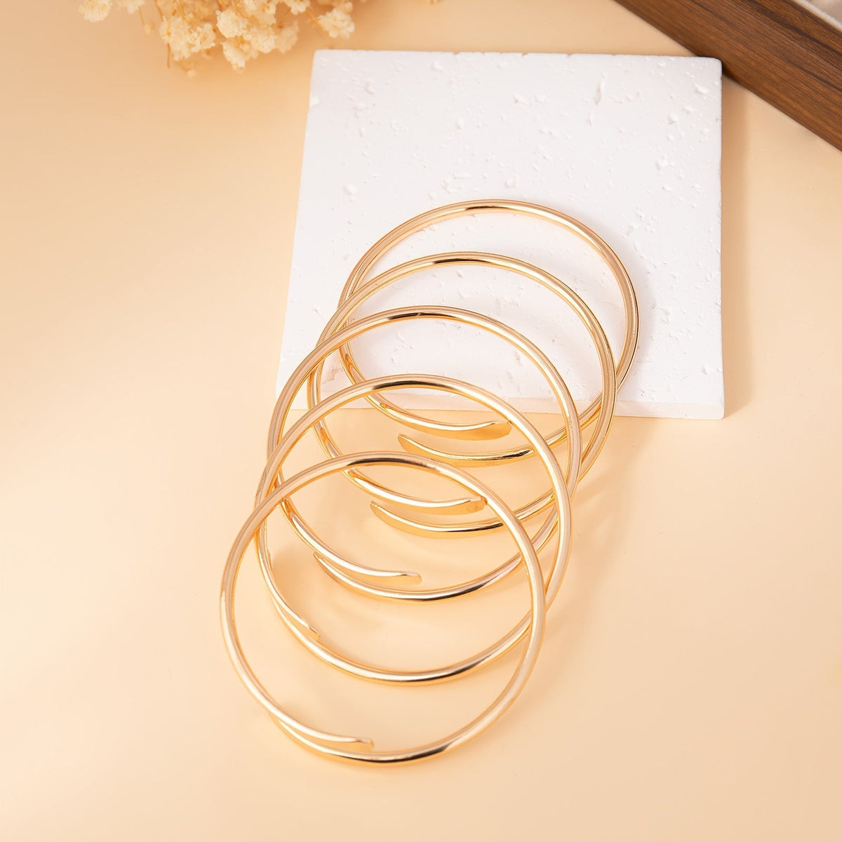 Bracciale Vintage Bohemien a Cuffia Larga Impilabile