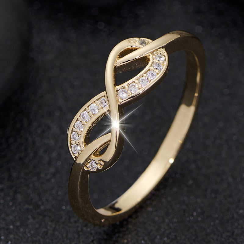 Anello Infinito in Cristallo Lysette | Oro