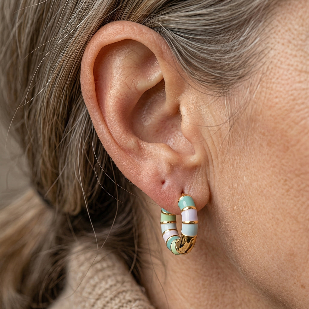 Orecchini a cerchio minimalisti a goccia boho