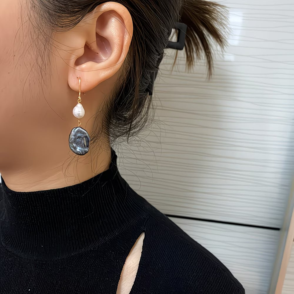 Orecchini a Goccia con Perle di Pavone
