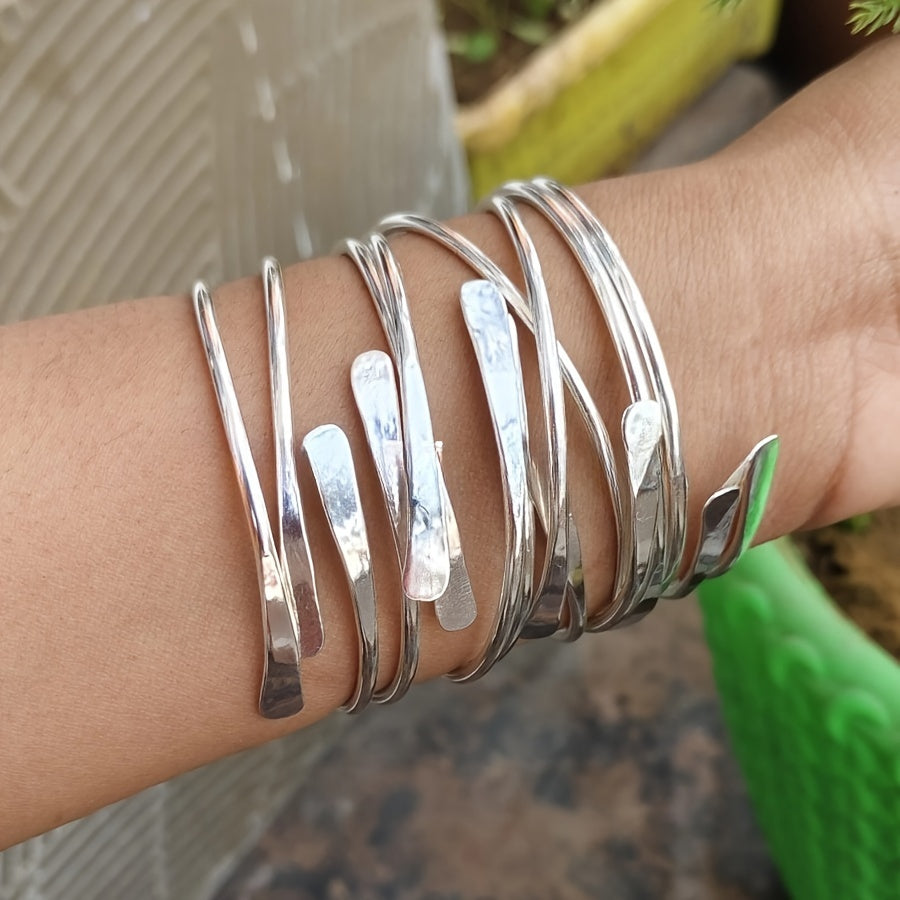 Bracciale Vintage Bohemien a Cuffia Larga Impilabile