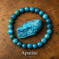 Braccialetto in Apatite Blu per Chiarezza, Motivazione e Espressione di Sé
