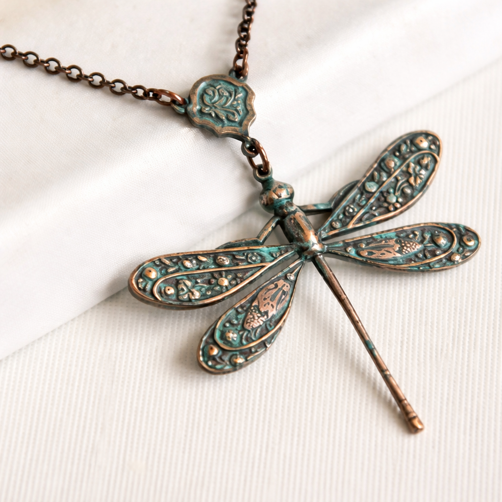 Collana Dragonfly con Perline Multicolori Bohemien