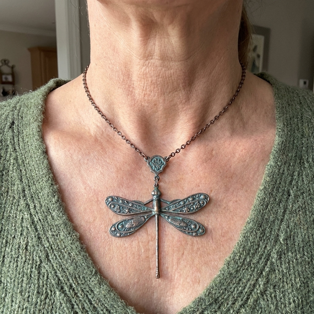 Collana Dragonfly con Perline Multicolori Bohemien