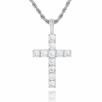 Brelia™ - Collana con Croce in Oro Bianco