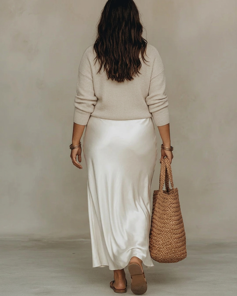 Caterina™ – Elegante Abito Midi in Raso
