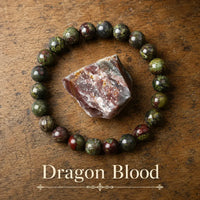 Bracciale in Giada di Sangue di Drago per Forza, Coraggio e Vitalità