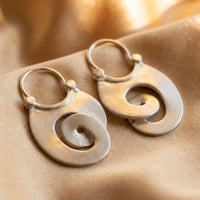 Orecchini Vintage in Argento con Design Irregolare