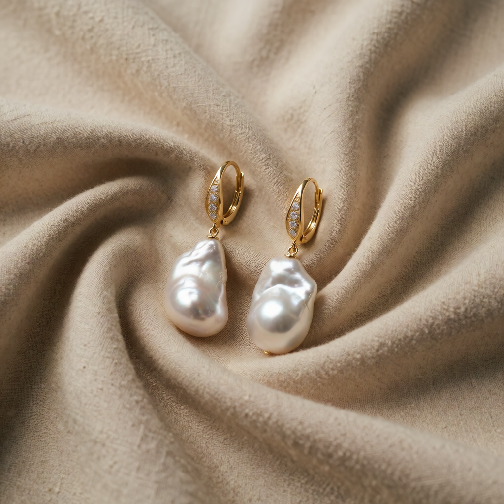 Orecchini a Goccia con Perle Barocche