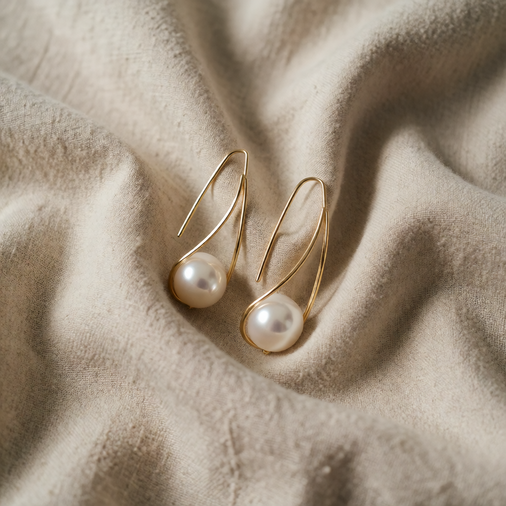 Orecchini Pendenti Eleganti con Perle