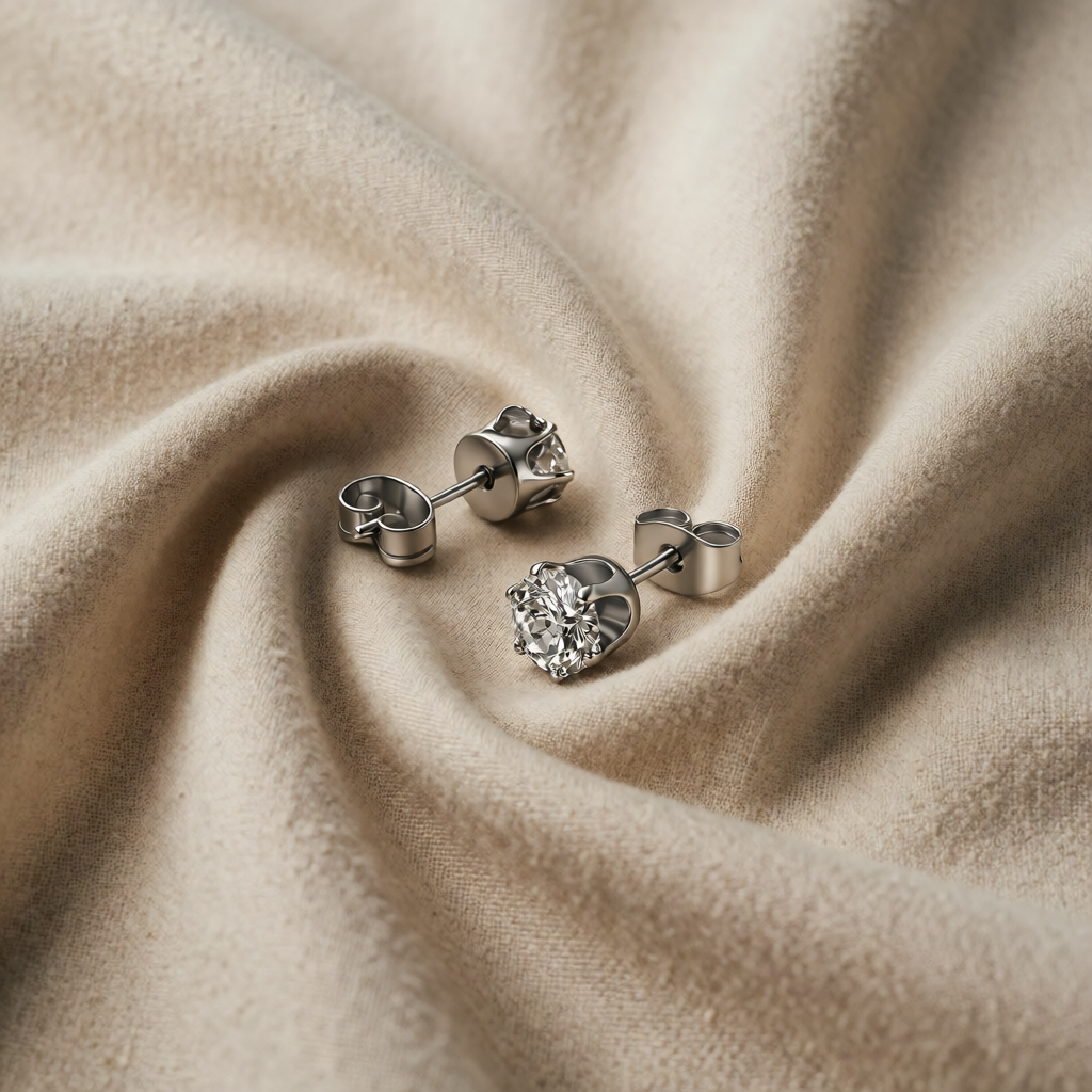 Orecchini in zirconia e oro bianco