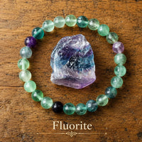 Bracciale in Fluorite per Focus, Chiarezza Mentale e Armonia Calma