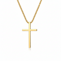 Collana con Croce a Bezel | Oro