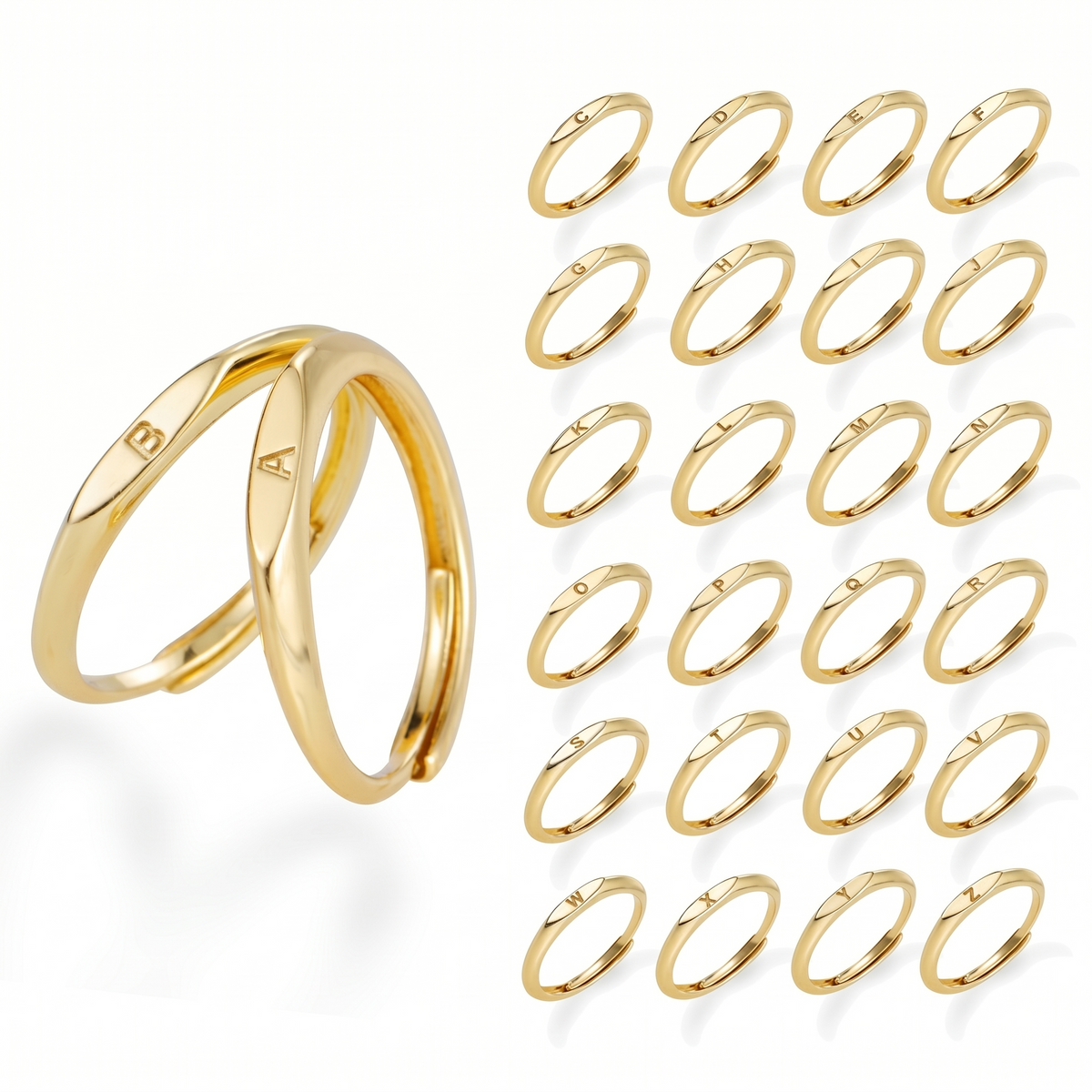 Anello Lettera Elara | Oro
