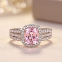 Gianella™ - NOro e Ametista: Anello con Halo
