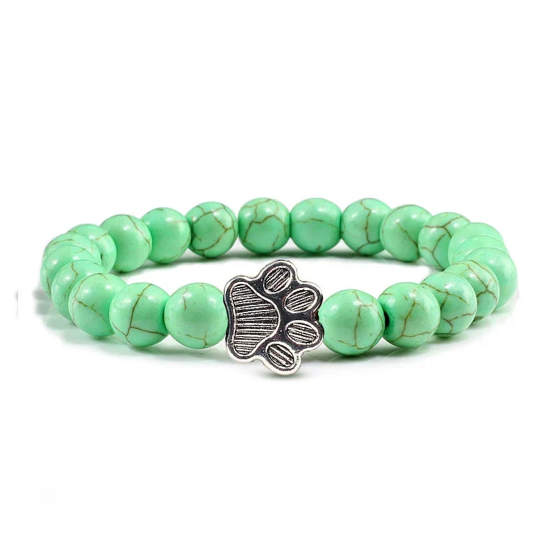 Bracciale con Paws di Perline – Design in Pietra Naturale