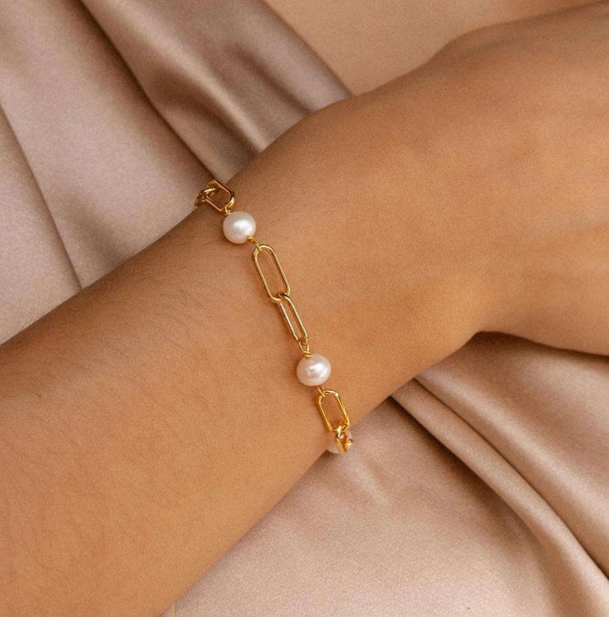 Bracciale in Catena di Perle Senza Tempo
