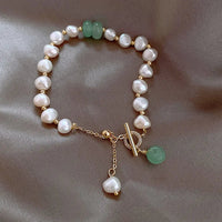 Bracciale in Perle Naturali e Giada