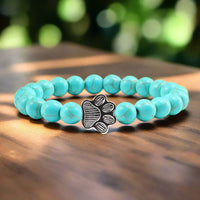Bracciale con Paws di Perline – Design in Pietra Naturale