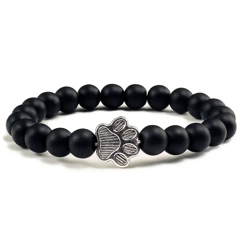 Bracciale con Paws di Perline – Design in Pietra Naturale