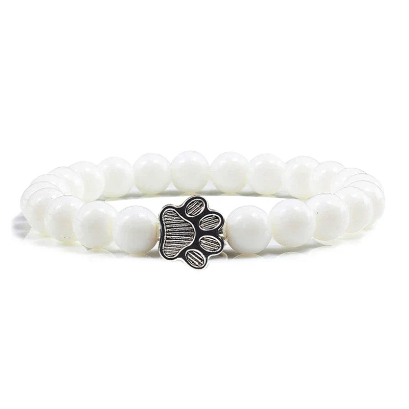 Bracciale con Paws di Perline – Design in Pietra Naturale