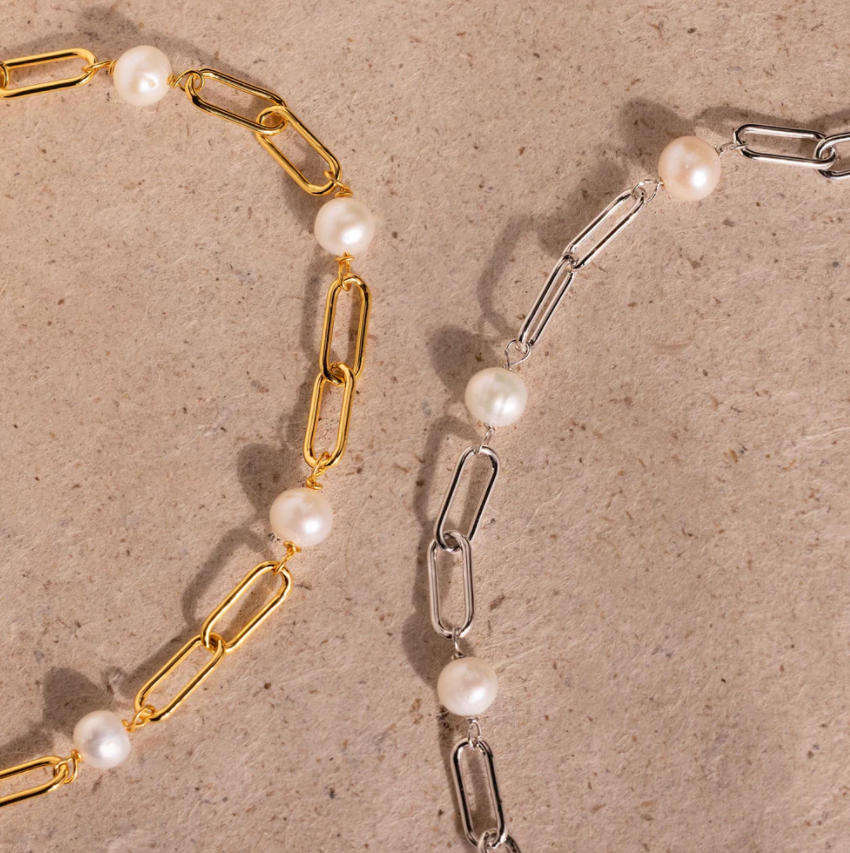 Bracciale in Catena di Perle Senza Tempo