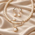 Set di Gioielli Elegante con Perle
