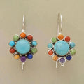 Tiziana™ - Orecchini a Cerchio Iris in Stile Vintage con Turchesi