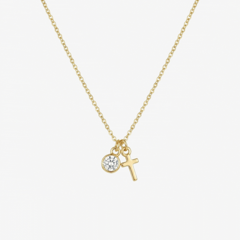 Serafina™ - Collana a Croce con Pietra Nascosta