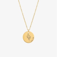 Paradiso™ - Collana con Fiore di Nascita Incisa