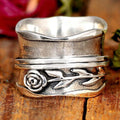 Anello Fiore Vintage Bohemien in Argento