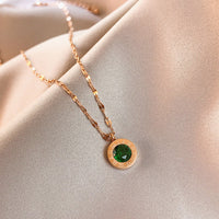 Collana con Pendente Verde Smeraldo | Oro