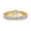 Bracciale Tennis a Doppia Fila | Oro
