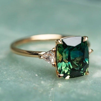 Jolie™ - Anello Vintage con Gemma Verde