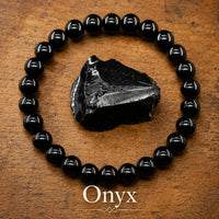 Bracciale in Onice Nero per Radicamento, Protezione e Forza Interiore