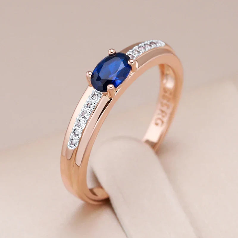Anello vintage con accento bagliore di zaffiro