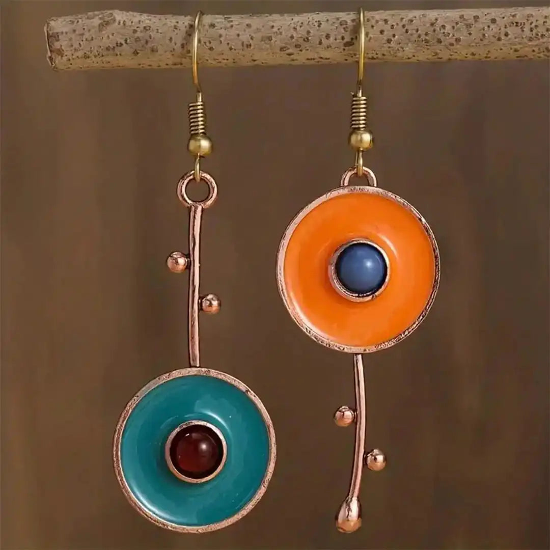 Beatrice™ - Orecchini con Pietra in Bronzo Antico