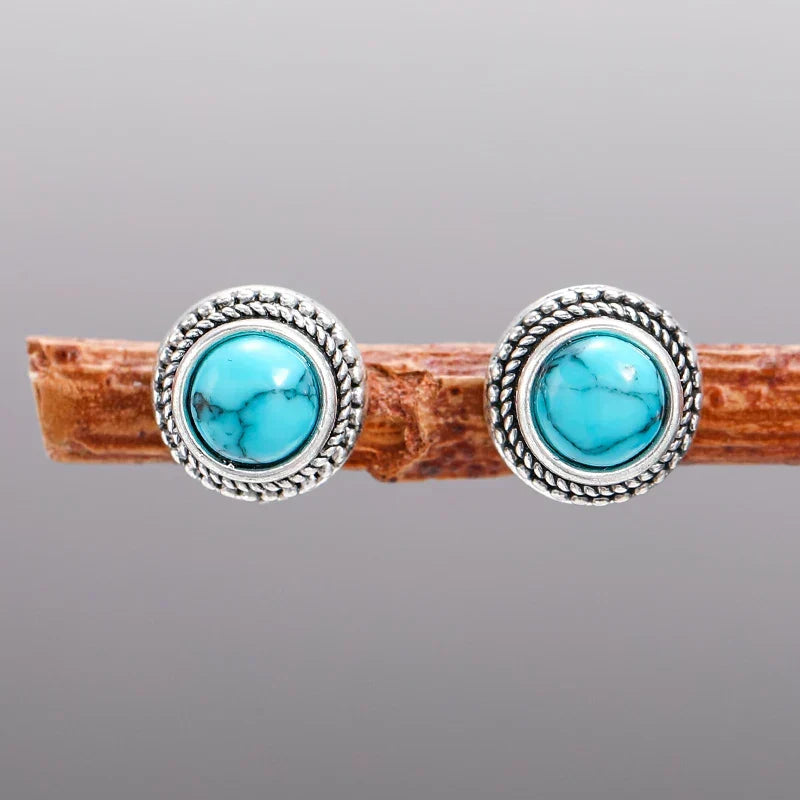 Samuela™ - Orecchini a Perno Boho con Turchese