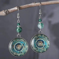 Orecchini a Goccia in Vetro Mandala Boho